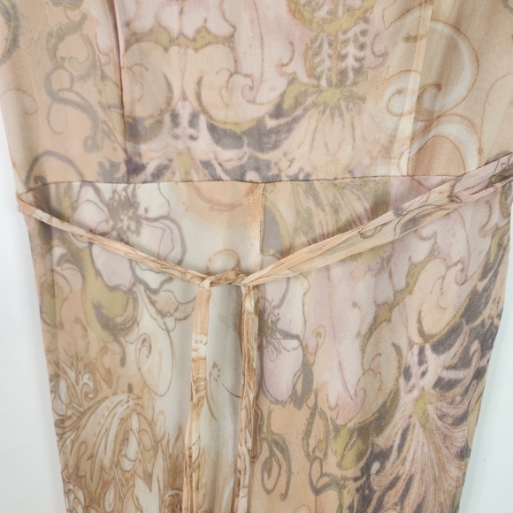 Y2K Vintage Blush Pink Floral 100% Silk Babydoll Dress Size 10 Medium Fairycore - Picture 7 of 14
